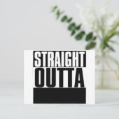 STEEDS OUTTA CUSTOM JOUW TEKST HIER T-SHIRT BRIEFKAART (Staand voorkant)