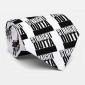 STEEDS OUTTA CUSTOM JOUW TEKST HIER T-SHIRT STROPDAS (Opgerold)