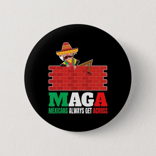 Steeds over Anti Funny Mannen Mexico Pride Ronde Button 5,7 Cm (Voorkant)