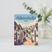 Steeg in Alberobello Italië Briefkaart (Staand voorkant)