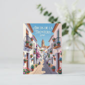 Steeg in Arcos de la Frontera Spanje Briefkaart (Staand voorkant)