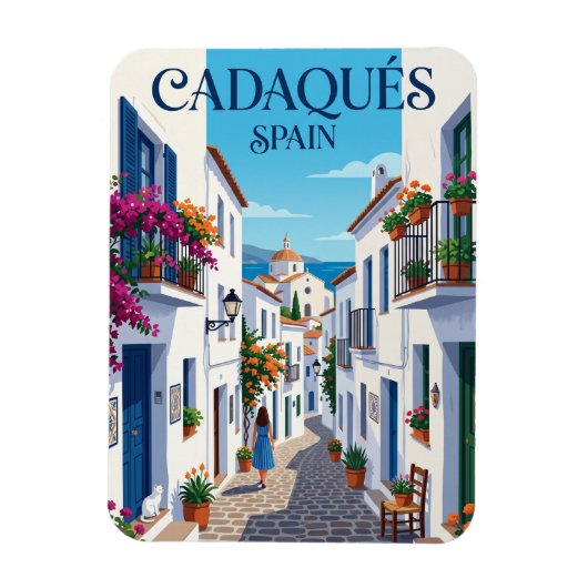 Steeg in Cadaques Spanje Spanje Magneet (Verticaal)