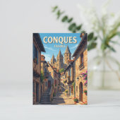 Steeg in Conques Frankrijk Briefkaart (Staand voorkant)