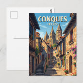 Steeg in Conques Frankrijk Briefkaart (Voorkant / Achterkant)