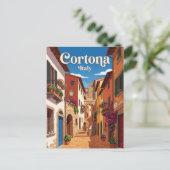 Steeg in Cortona Italië Briefkaart (Staand voorkant)
