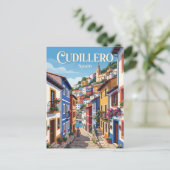 Steeg in Cudillero Spanje Briefkaart (Staand voorkant)