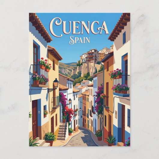 Steeg in Cuenca Spanje Briefkaart (Voorkant)