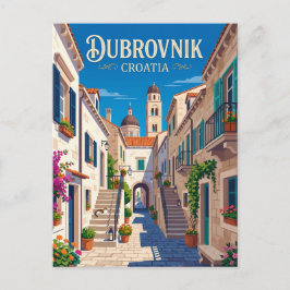 Steeg in Dubrovnik Oude Stad Kroatië Briefkaart