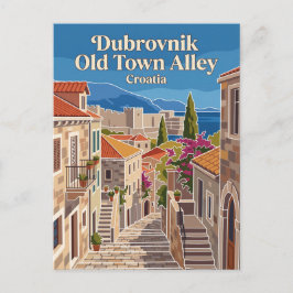 Steeg in Dubrovnik Oude Stad Kroatië Briefkaart