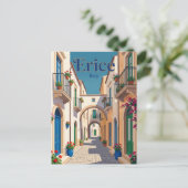 Steeg in Erice Italië Briefkaart (Staand voorkant)