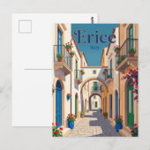 Steeg in Erice Italië Briefkaart (Voorkant / Achterkant)