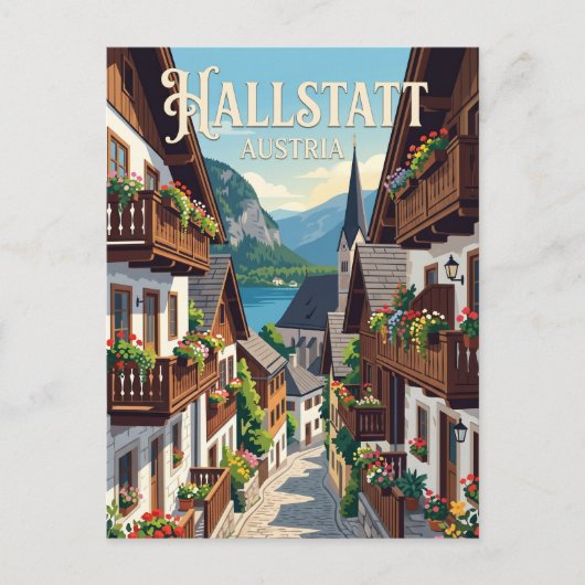 Steeg in Hallstatt Oostenrijk Briefkaart (Voorkant)