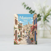 Steeg in Matera Italië Briefkaart (Staand voorkant)
