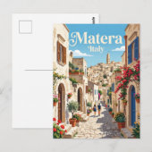 Steeg in Matera Italië Briefkaart (Voorkant / Achterkant)