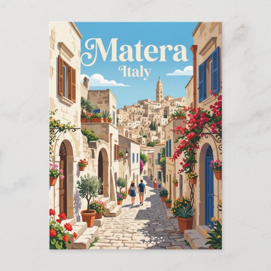 Steeg in Matera Italië Briefkaart (Voorkant)
