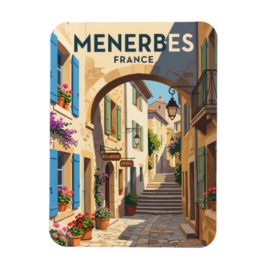 Steeg in Ménerbes Frankrijk Magneet (Verticaal)