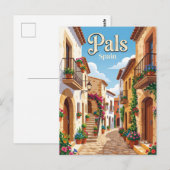 Steeg in Pals Spanje Briefkaart (Voorkant / Achterkant)