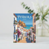Steeg in Peñíscola Spanje Briefkaart (Staand voorkant)