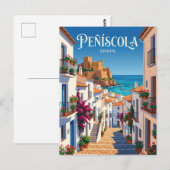 Steeg in Peñíscola Spanje Briefkaart (Voorkant / Achterkant)