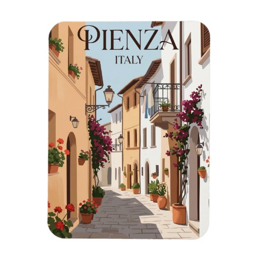 Steeg in Pienza Italië Magneet (Verticaal)