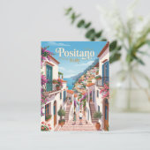 Steeg in Positano Italië Briefkaart (Staand voorkant)
