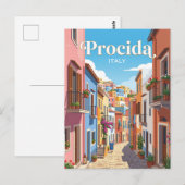 Steeg in Procida Italië Briefkaart (Voorkant / Achterkant)