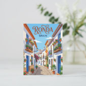 Steeg in Ronda Spanje Briefkaart (Staand voorkant)