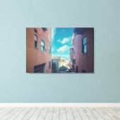 Steeg in San Francisco Canvas Afdruk (Insitu (Houten vloer))