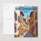 Steeg in San Gimignano Italië Briefkaart (Voorkant / Achterkant)