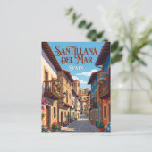 Steeg in Santillana del Mar Spanje Briefkaart (Staand voorkant)