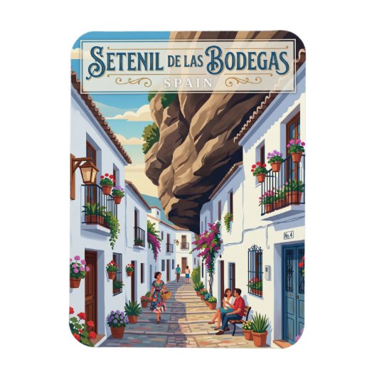 Steeg in Setenil de las Bodegas Spanje Magneet (Verticaal)