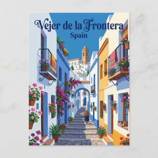 Steeg in Vejer de la Frontera Spanje Briefkaart (Voorkant)