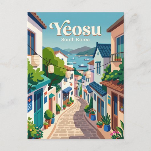 Steeg in Yeosu Zuid-Korea Briefkaart (Voorkant)