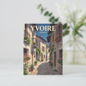 Steeg in Yvoire Frankrijk Briefkaart (Staand voorkant)