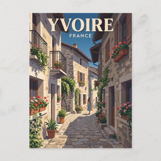 Steeg in Yvoire Frankrijk Briefkaart (Voorkant)