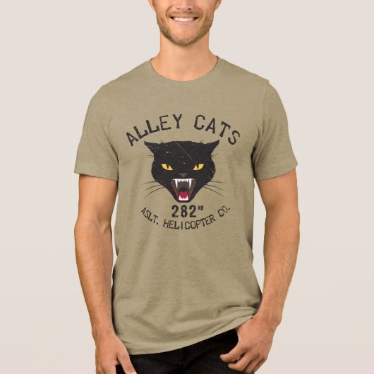 Steegkatten Vintage Embleem Tri-Blend Shirt (Voorkant)
