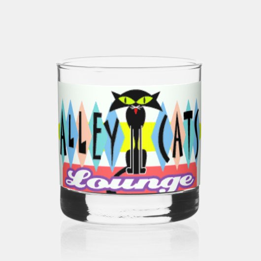 "Steegkatten" Whisky Glas (Voorkant)