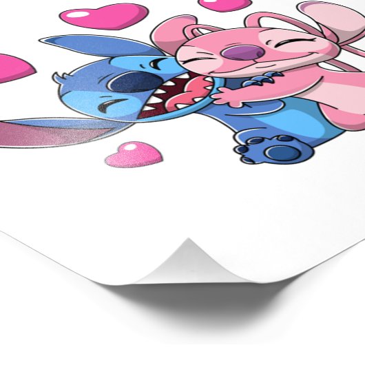 Steek &amp; Engel Valentijnse  1 Foto Afdruk (Hoek)