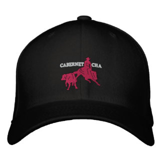 Steek Cabernet CHA Noir Casquette Roos Geborduurde Pet