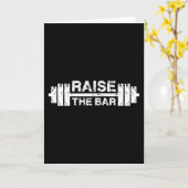 Steek de balk omhoog, Barbell - Gym Workout Inspir Kaart (Gele Bloem)