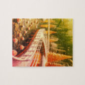 Steek de brug over de vijver met de bloeiende wate legpuzzel (Horizontaal)