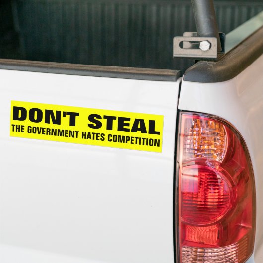 Steek de concurrentie niet door de overheid bumpersticker (Op Truck)
