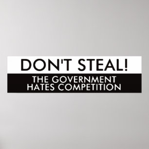 Steek de concurrentie niet door de overheid poster