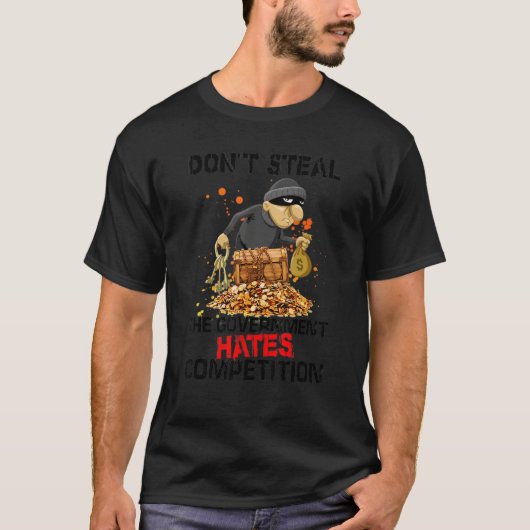 Steek de concurrentie niet door de overheid t-shirt (Voorkant)