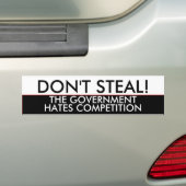 Steek de concurrentie niet van de overheid bumpersticker (Op auto)