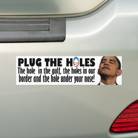 Steek de gaten bumpersticker (Op auto)