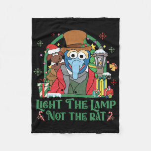 Steek de lamp aan, niet de rat Funny Christmas 2 Fleece Deken