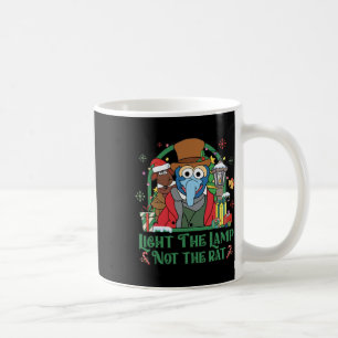 Steek de lamp aan, niet de rat Grappig kerstfeest Koffiemok