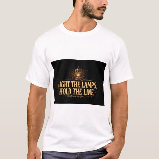 Steek de Lampen Aan Houd de Lijn T-shirt (Voorkant)