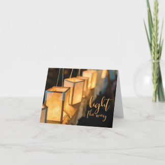 Steek de Manier, Lantaarns, Thailand aan Feestdagen Kaart